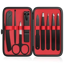 Tweezers Set9 Pcs Professional Stainless Steel Tweezer Kit-Great Precision Ey...