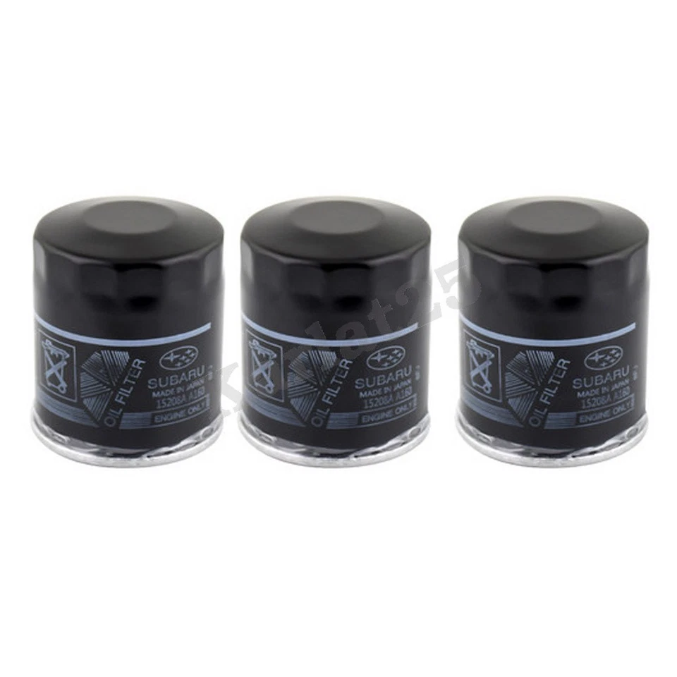 Paquete de 3 filtros de aceite de motor originales Subaru 15208AA160 Impreza Legacy hechos en Japón Foto 2 de 4