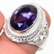 Purple Amethyst Gemstone 925 Sterling Silver Jewelry All Size Ring For Gift