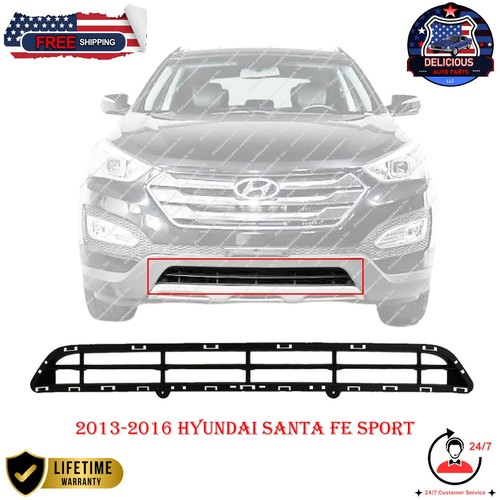 New Front Bumper Grille Textured Black For 2013-2016 Hyundai Santa Fe Sport