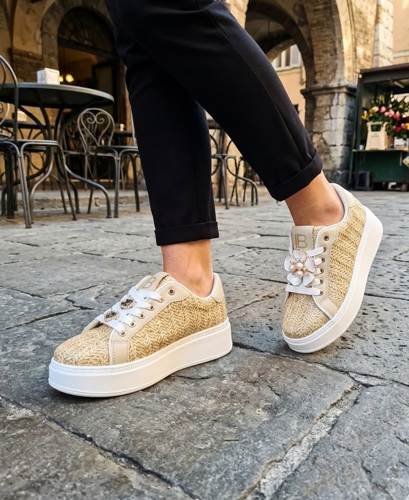 Zapatillas De Mujer Joyas Beige Laura Biagiotti 9622 Calzado Deportivo Moda 2026
