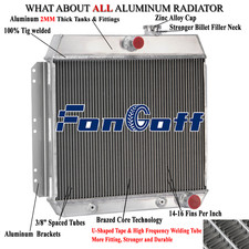 3 Rows Radiator For 1949-1954 Chevy Bel Air Car Sedan Coupe V8 210 150 Series.