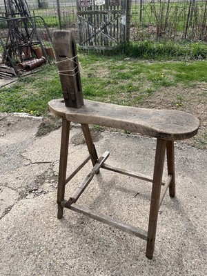 antique saddle maker's stand /horse / harness leather stitching