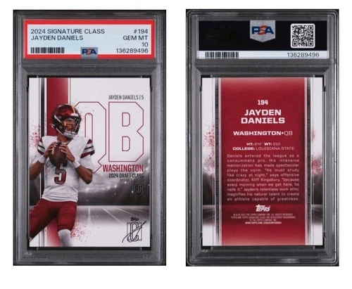 2024 Signature Class Jayden Daniels #194 PSA 10 GEM MINT RC ROOKIE