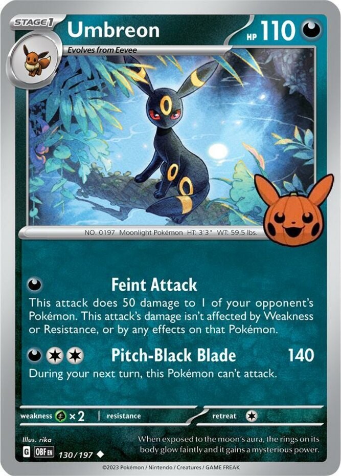 Umbreon - 130/197 - Uncommon (Trick or Trade 2024) (Near Mint) Trick Or Trade BO