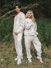 Comfrt Camo Crew Sweatshirt Unisex S White Oak Oversized Heavyweight Fleece