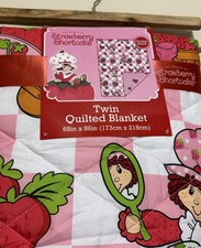 Strawberry Shortcake Full/Queen Quilted Blanket 68"X86" NWT