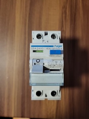 Hager CDA240D Fehlerstrom Schutzschalter, Typ A, 2-polig - 40A
