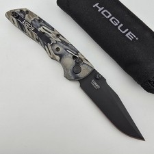 Hogue Deka Folding Knife Black 20CV Clip Point Dark Earth G Mascus G10 ABLE Lock