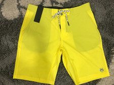 GREYSON Indian Wells Swim Shorts Men's Size 36 Blaze/Yellow NWT MFA23T01
