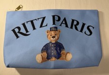 Borsa da viaggio Ritz Paris orsacchiotto cosmetica 15 posti Vendôme France - nuova