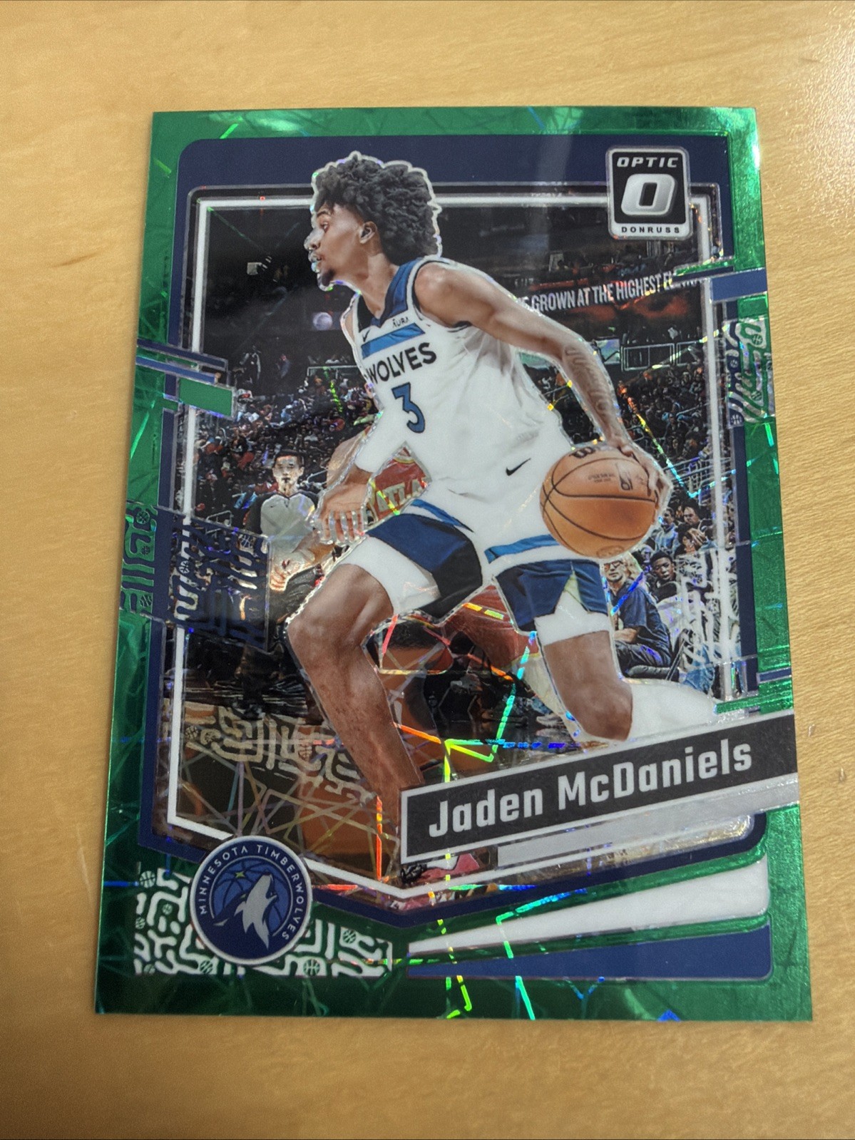 Panini Donruss Optic Jaden McDaniels Green Velocity Prizm # /49
