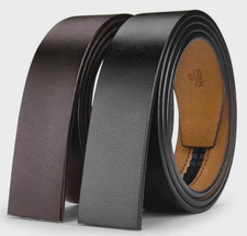 No Buckle 3.5Cm Width Genuine Leather Belt Straps without Automatic Buckle Waist