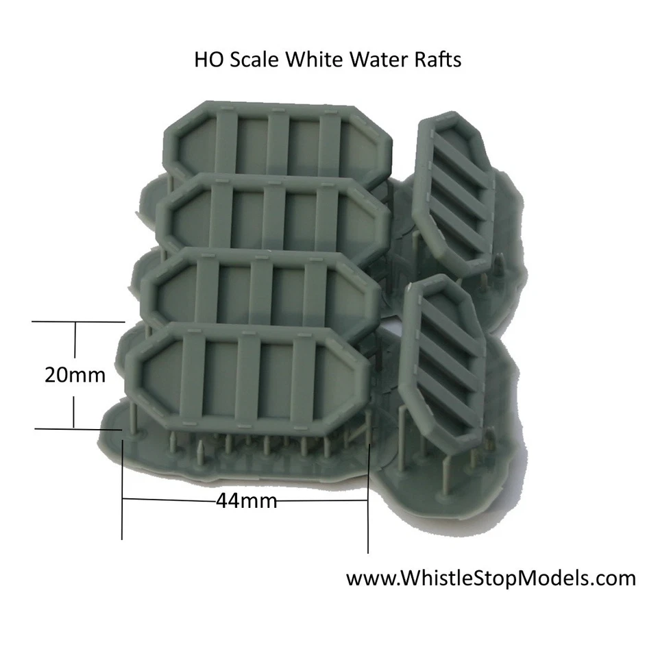 HO Scale White Water Rafts (6) - Image 3 of 3