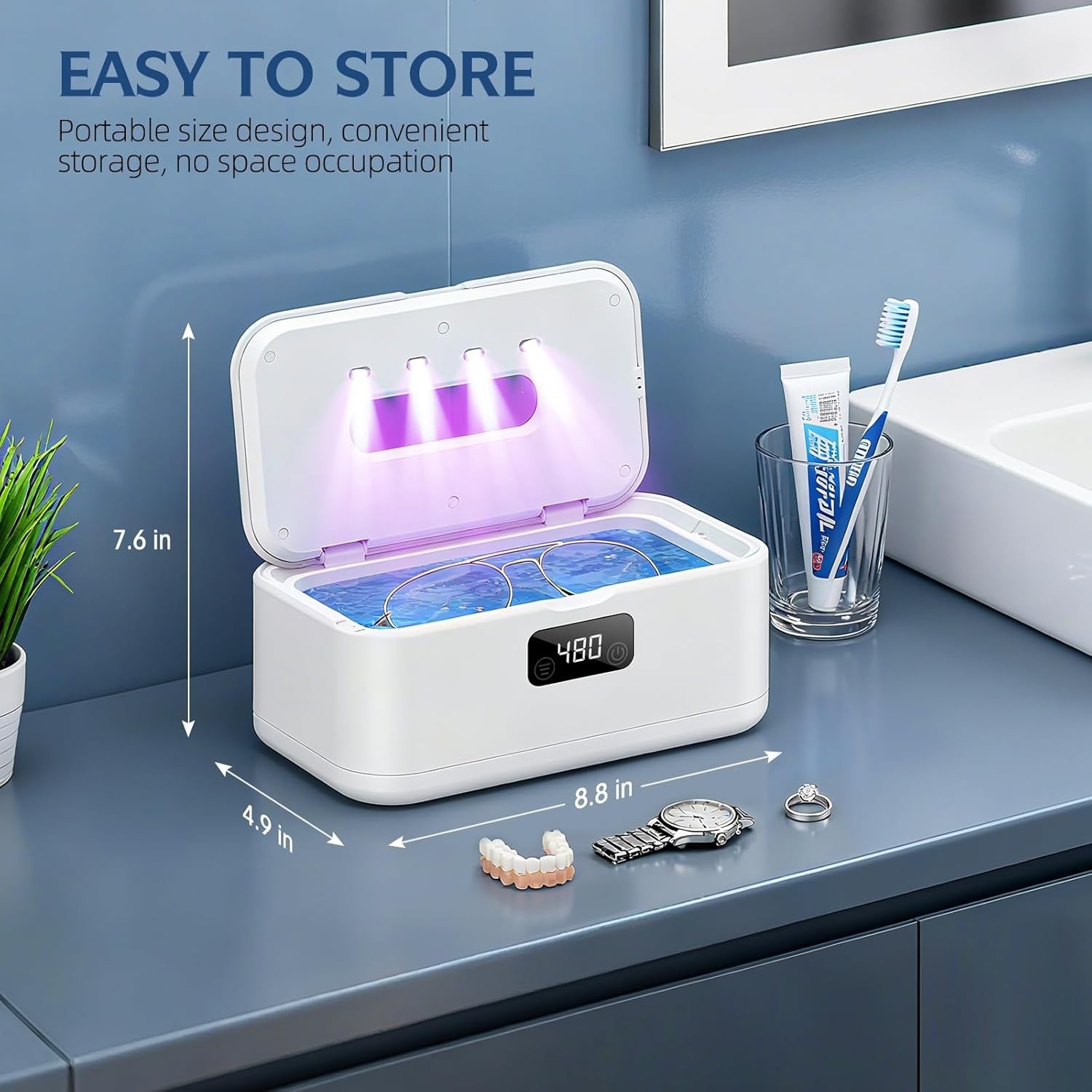 Ultrasonic Jewelry Cleaner,50Khz Professional Jewelry Cleaner Ultrasonic Machine
