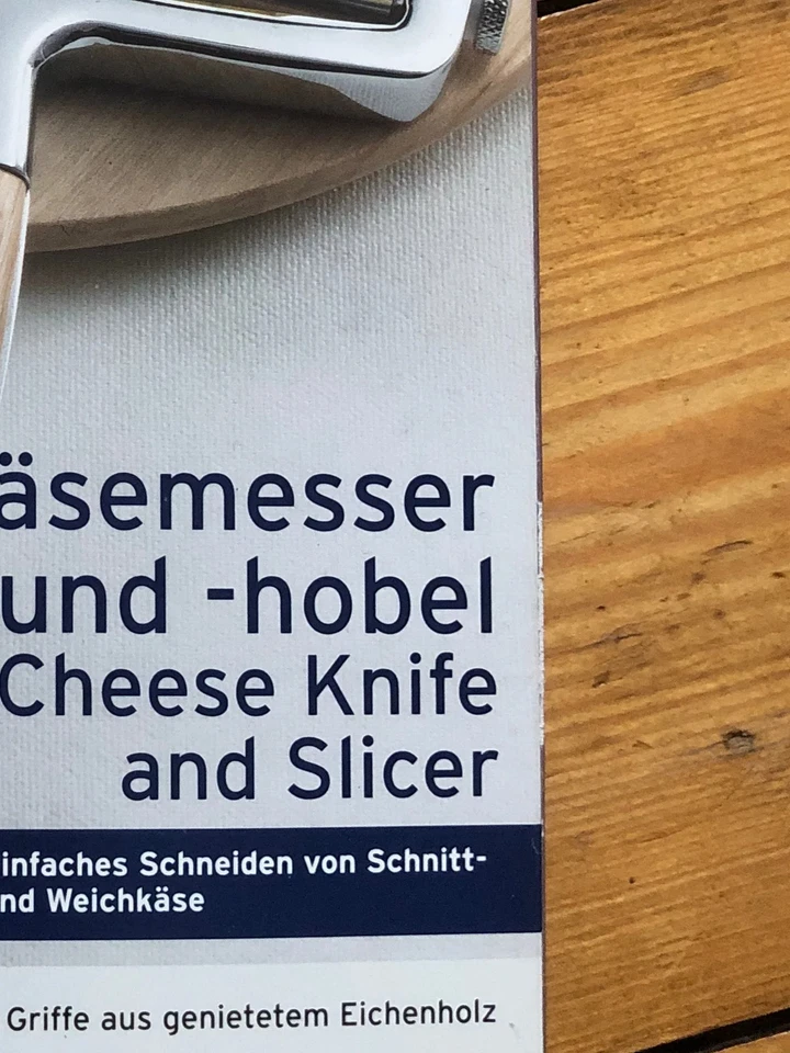 Tchibo Käsemesser & Käsehobel Set Holz Edelstahl Modern Mehrfarbig 28cm - Bild 4 von 4