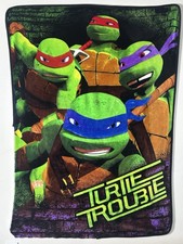 Nickelodeon Teenage Mutant Ninja Turtles Throw Blanket Turtle Trouble 42  x 60  