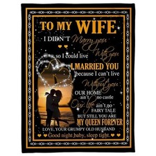To My Wife Cozy Love Blanket Xmas Birthday Gift For Wife From Husband