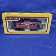 Vtg Life-Like HO Scale Baltimore & Ohio Caboose C200 #8543 In Box Maroon
