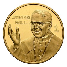 Złoty Medal Watykański 1978 Jan Paweł I. PP- Ø= 26 mm Waga: 7,9g/999