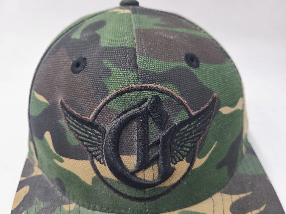 Gorra G Unit Reebok Camuflada Ajustada 7 3/8 Algodón Patín Monopatín Hombres Mujeres Verde Foto 4 de 4