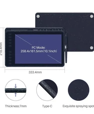 Huion HS611 Graphics Tablet Tilt Battery-Free Pen- Starry Blue.