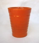 Vintage Bauer Pottery Ring Ware 3-1/2 inch tall Tumbler in Red/Orange