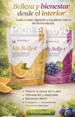 Té Colageno My Belly-t Ismerely Hidrolizado Uva, y naranja two pack