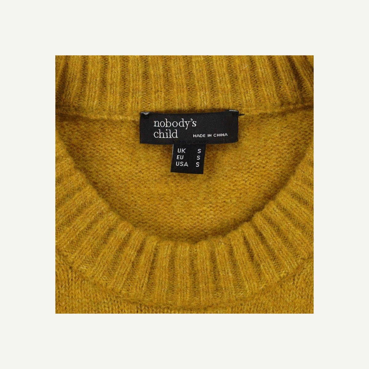 Nobody's Child Womens Gold Polyester Crew Long sleeved Jumper Size