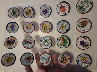 Bundle Of 20 Vintage POGs 90s Bugs Insects Splat Squish Blam Crash Funny