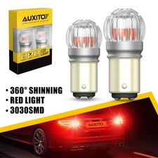 2 Pack 1157 2357 Led Bulb Brilliant Red For Tail Light Brake Light Super Bright