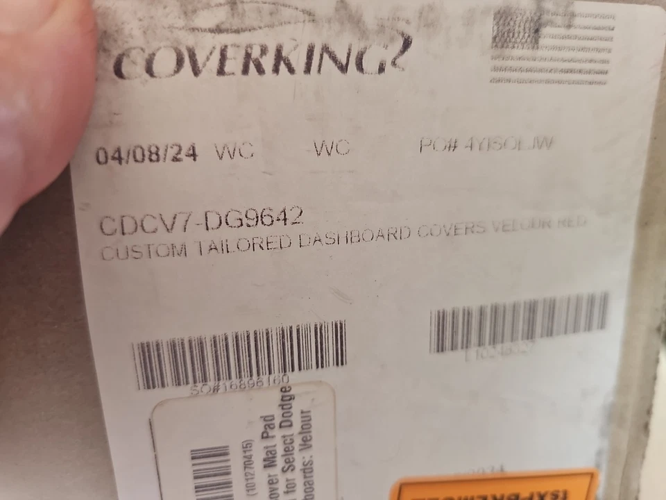 Cubierta King Dash Cover Dodge Challenger Velor Red Foto 3 de 3
