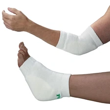 TIDI 6224L  Heel and Elbow Protectors with Foam Pads ― Large ― White ― One Pair 