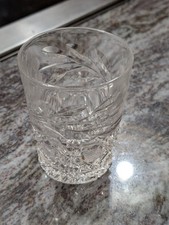 American Brillant Cut Crystal Glass Wiskey Heavy 4" H X 3"D