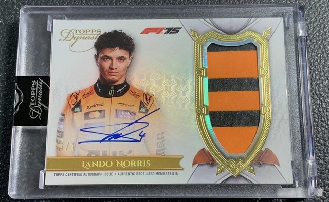 Topps Dynasty F1 2025 - Lando Norris Patch Auto On Card 1/1 - WORLD CHAMPION LN1