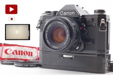 Winder A Top MINT Canon AE-1 35mm Film Camera NFD 50mm f/1.8 Lens From JAPAN