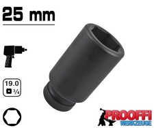 KRAFT Power Schlagschrauber Nuss 3/4" Stecknuss 25 mm Steckschlüssel 6-Kant Lang