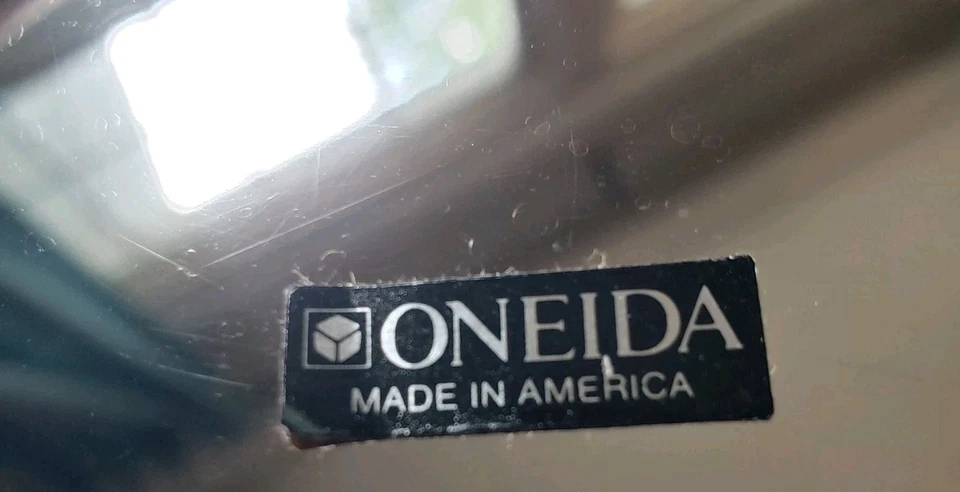 Bandeja de galería ovalada Oneida Ridgewood con caja plateada 10 3/4" aniversario de boda Foto 4 de 4