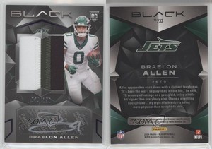 2024 Panini Black Royal /150 Braelon Allen #232 RPA Rookie Patch Auto RC