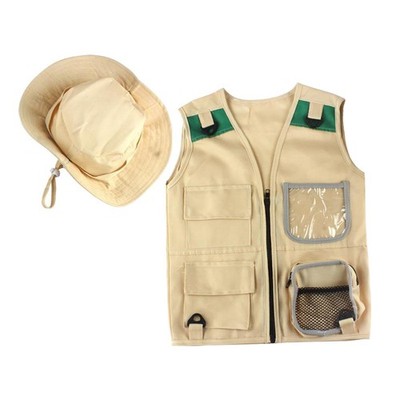 Outdoor Explorer Set-Fracht Weste & Hut für Junge Kinder Im Alter Von 4-6 -