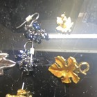 Mixed Lot Metal Dangle/Drop & Cluster Leaf Earrings Gold/Silver15 pc — photo 4
