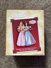 2004 Hallmark Keepsake Barbie As The Princess And The Pauper Ornament With Box