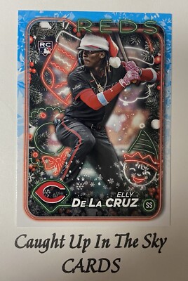 2024 Topps Holiday Elly De La Cruz RC Santa Hat Image Variation SP