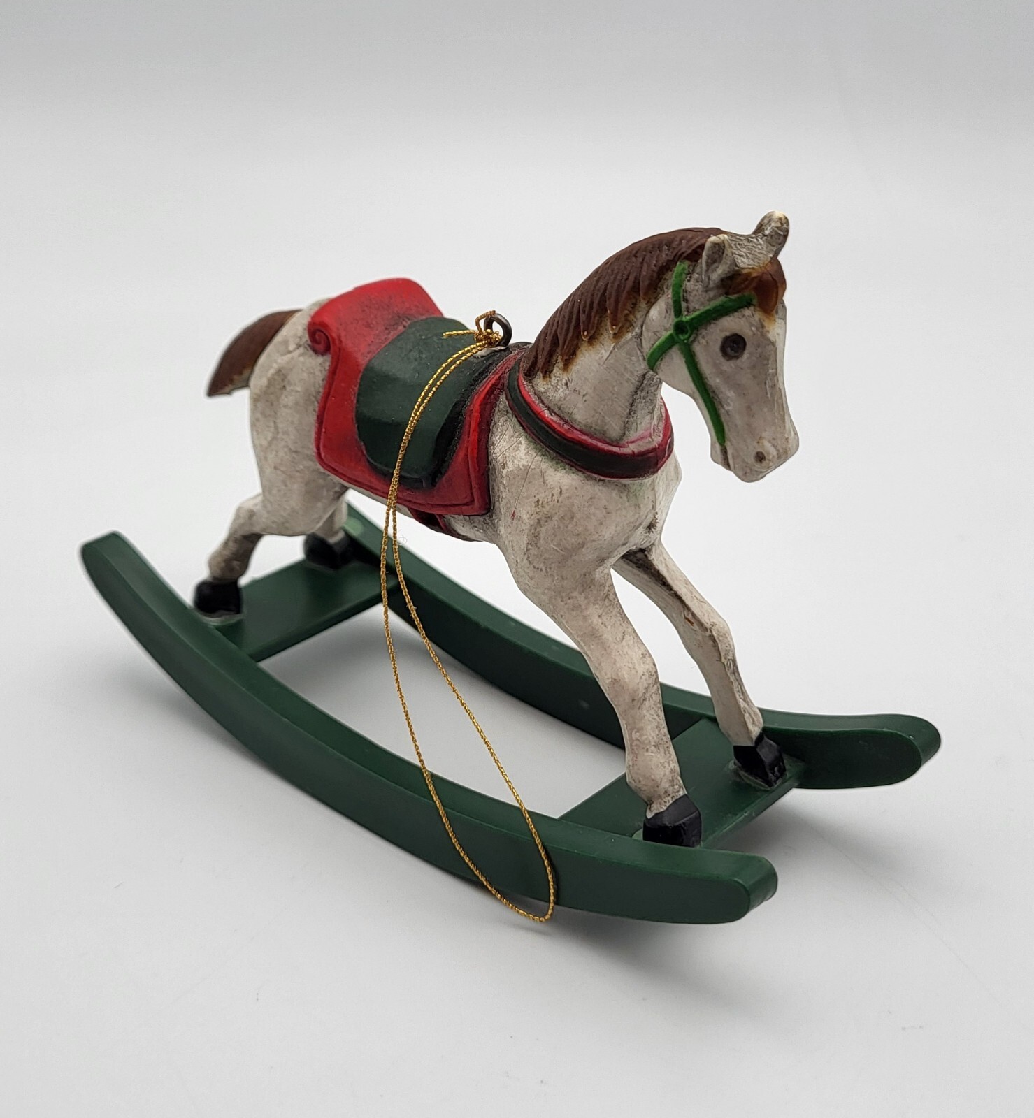 Vintage Christmas Ornament Rocking Horse Plastic Holiday Decor Hong Kong