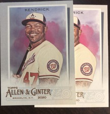 2020 Topps Allen & Ginter HOWIE KENDRICK Hot Box Silver Foil 233 Nationals &Base