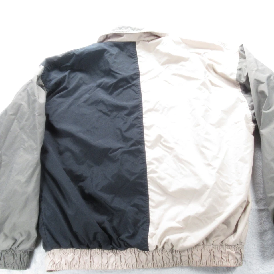 Chaqueta cortavientos de golf vintage del PGA Tour para hombre grande bronceada Coloblock Senco cremallera completa Foto 3 de 4