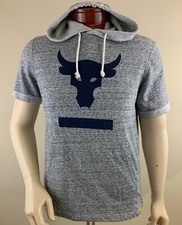 UNDER ARMOUR Men's Project Rock Terry Short Sleeve Hoodie 1345818 Size M