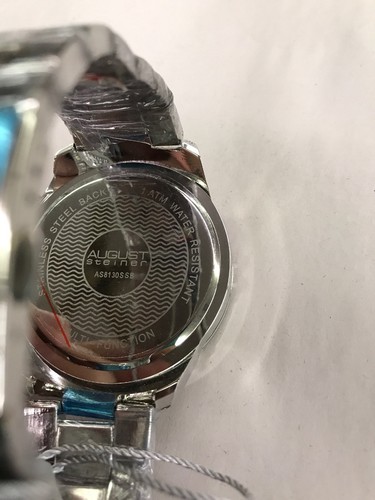 NEW August Steiner AS8130SSB Men's Multi-Functional Grey Dial Silver Metal Watch - Picture 4 of 8