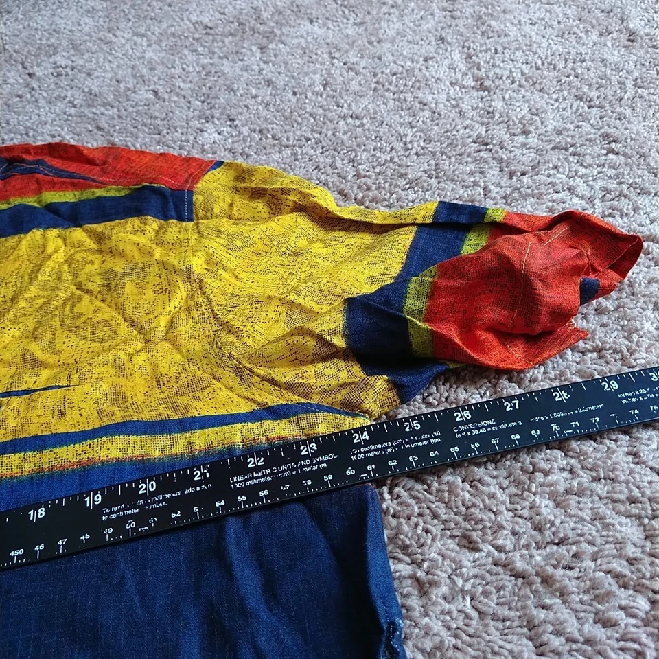 Georg Roth Of Germany Colorblock Congo Short Sleeve Button Shirt ~Size L Striped - Image 3 of 4