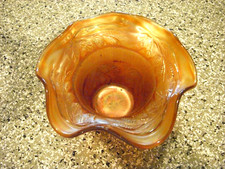 Vintage Marigold Carnival Glass Bowl Very Rare  5 1/2 In Diameter 3 1/2 In Tall